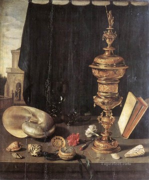Naturaleza muerta clásica Painting - Naturaleza muerta con gran copa de oro Pieter Claesz